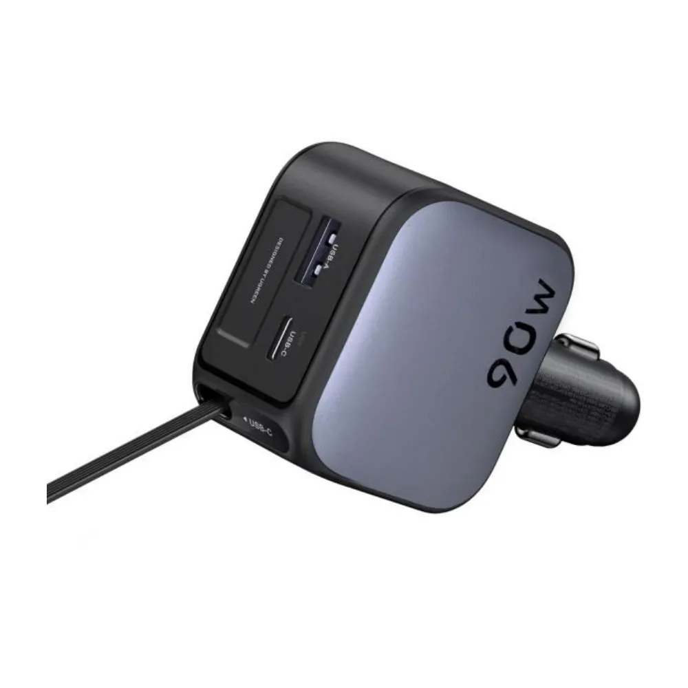 UGREEN EC603 90W Retractable Car Charger With Retractable Cable