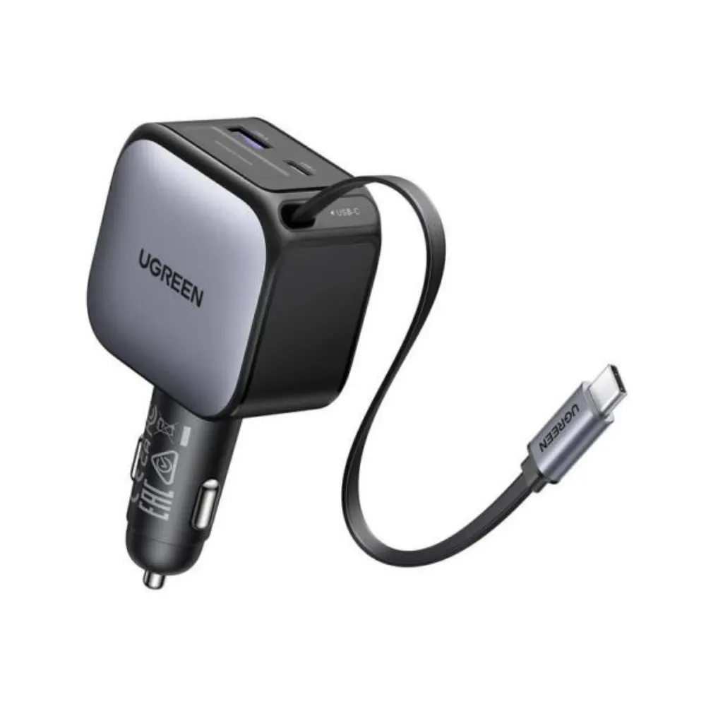 UGREEN EC603 90W Retractable Car Charger With Retractable Cable